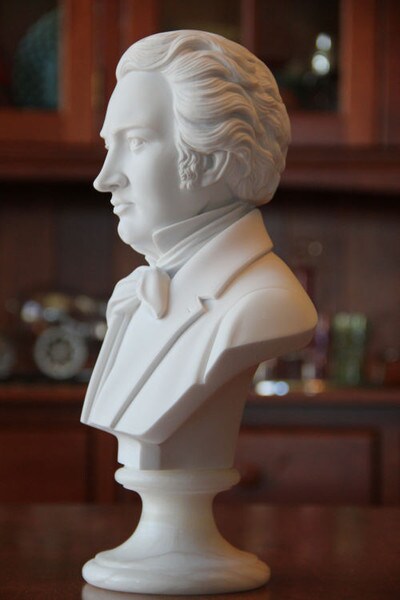 Schubert Franz Bust Marble Statue Portraiture Composer Music Lieder